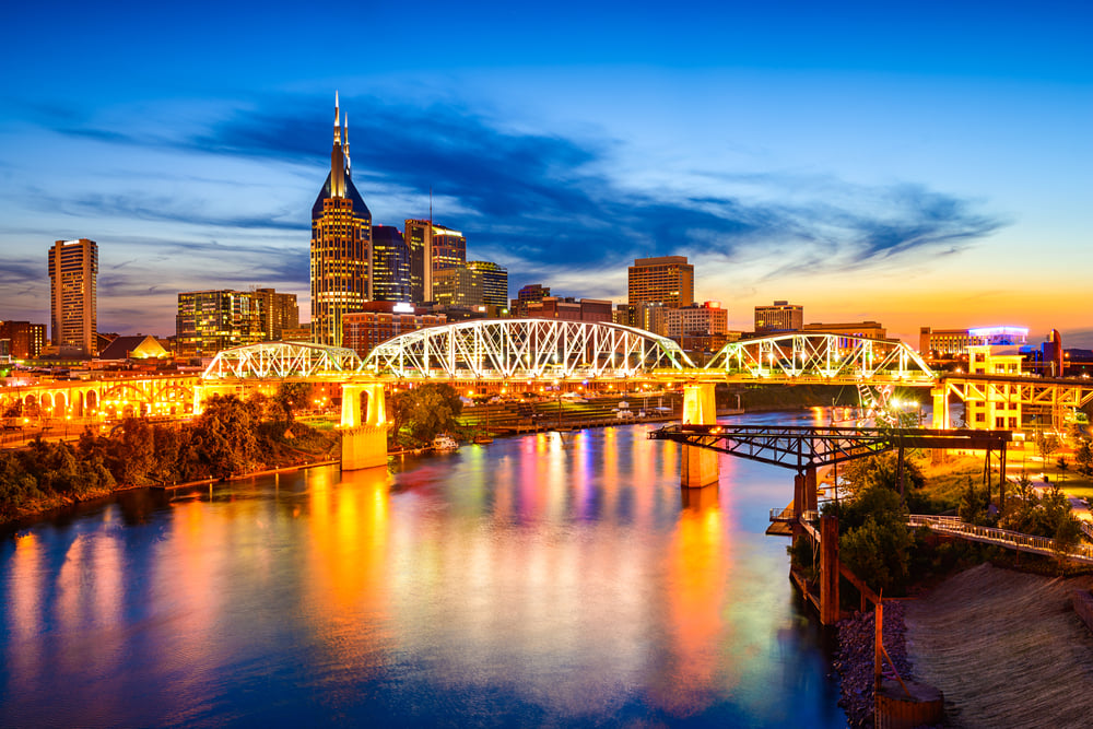 Nashville, Tennessee, USA downtown city skyline.-2