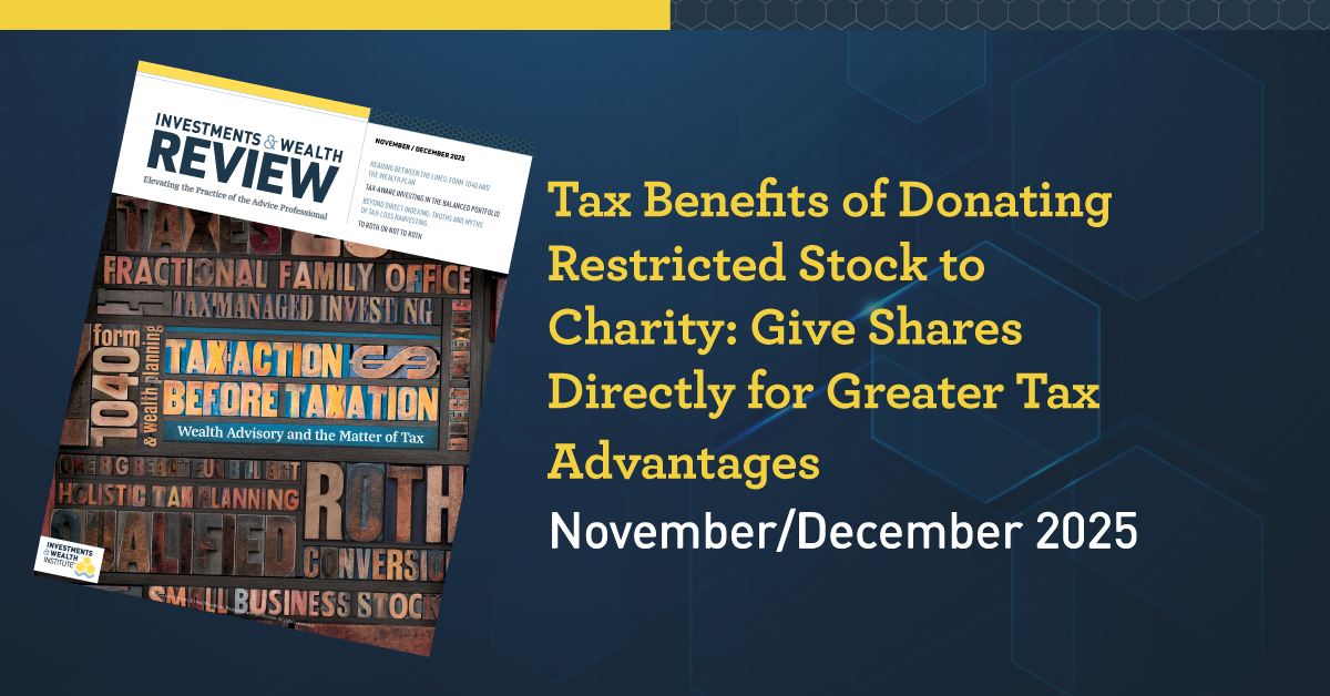 Tax Benefits of Donating Restricted Stock to Charity
