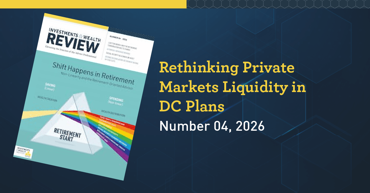 Rethinking Private Markets Liquidity in DC Plans