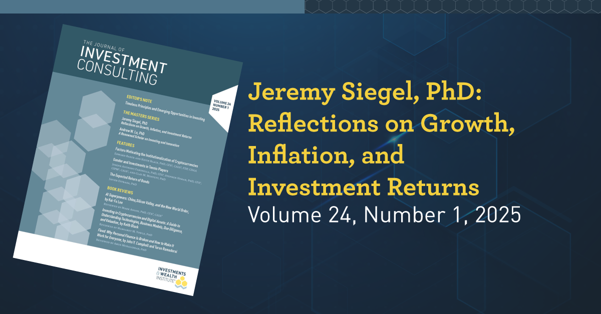Master Series Interview - Jeremy Siegel, PhD