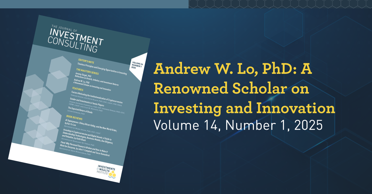 Master Series Interview - Andrew W. Lo, PhD